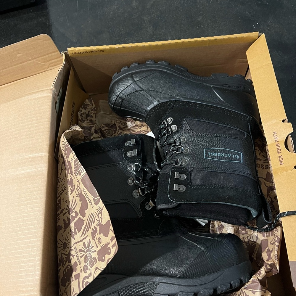 Lacrosse Black Boots Outpost Size 9 II 10”